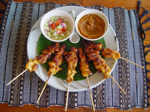 chicken satay at Koh Phayam restaurant