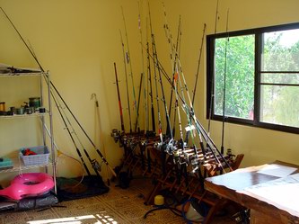Fishing equipment at our  resort